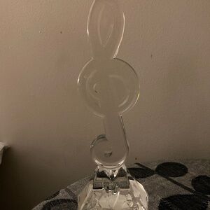 Waterford Crystal Clef Note Statue